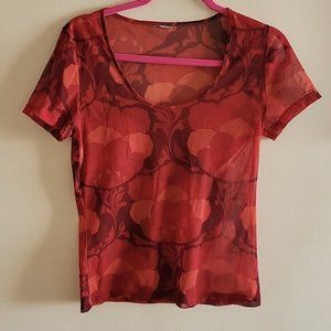 Red Sheer Shirt M